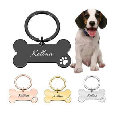 Custom Personalized Cheap Bone Multi Color Stainless Steel Wholesale Pet Tag Dog Tags