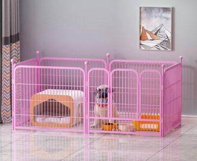 Pink Foldable OEM ODM Pet Fencing Playing Indoor and Outdoor 6 Panel Dog Playpen