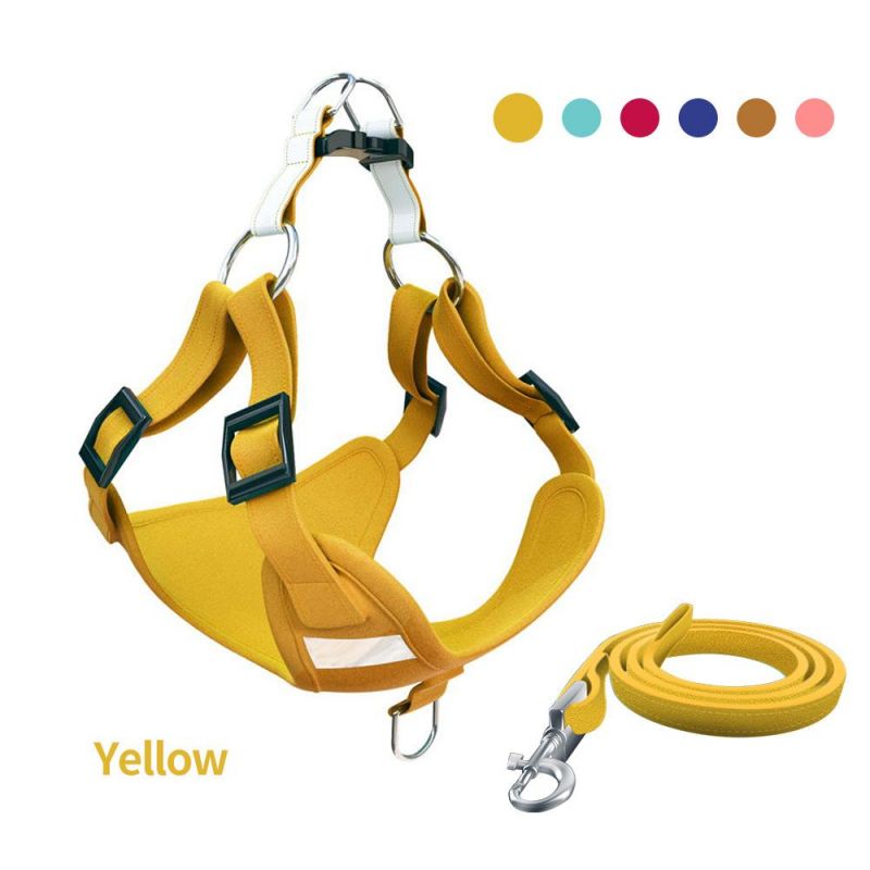 Dog Harness Soft Touch Suede Fabric Pet Vest