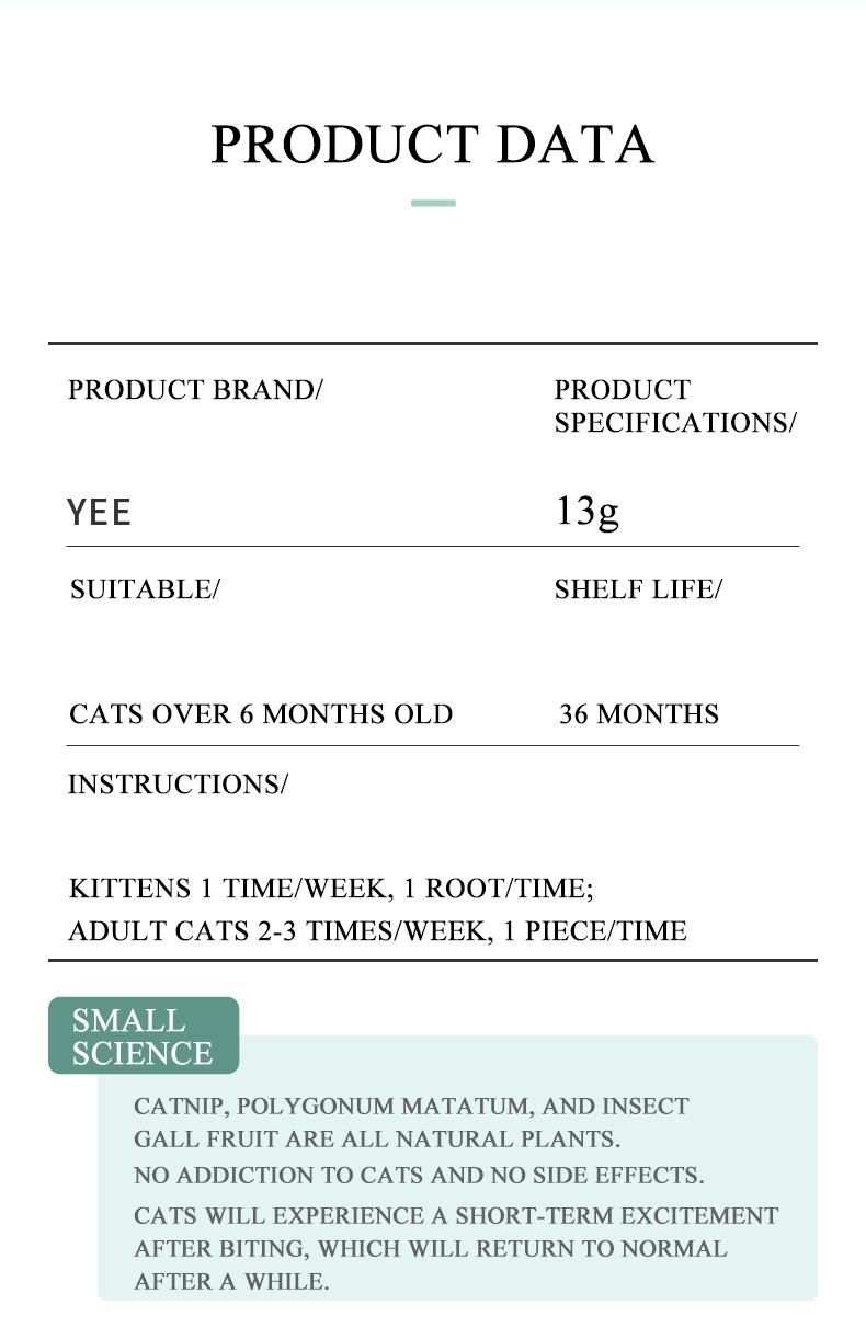 Yee Hot Selling Pets Snack Cat Food Catnip