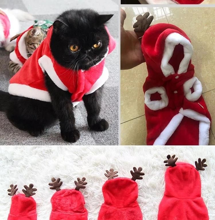 Custom Pet Clothes Reindeer Christmas Costume Puppy Winter Clothing Wholesale