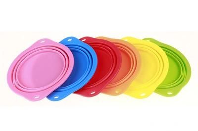 Food Grade Silicone BPA Free Foldable Expandable Cup Dish for Pet Cat Food Water Feeding Portable Travel Bowl/Pet Toy