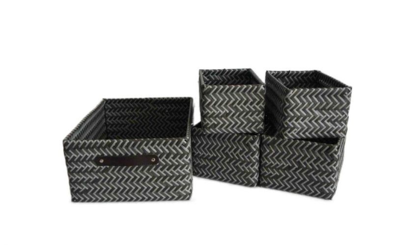 Hot Sale PP Hand Woven Storage Bin with Handle