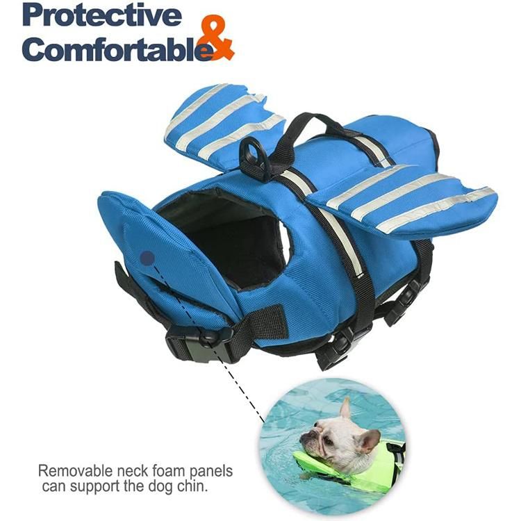 Dog Life Jacket Wings Design Pet Life Vest Dog Flotation Lifesaver Preserver Swimsuit with Handle for Swim, Pool, Beach, Boating