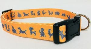 Dog Collar, Pet Collar, Cat Collar, Pattern Collar (art: orange zodiac)