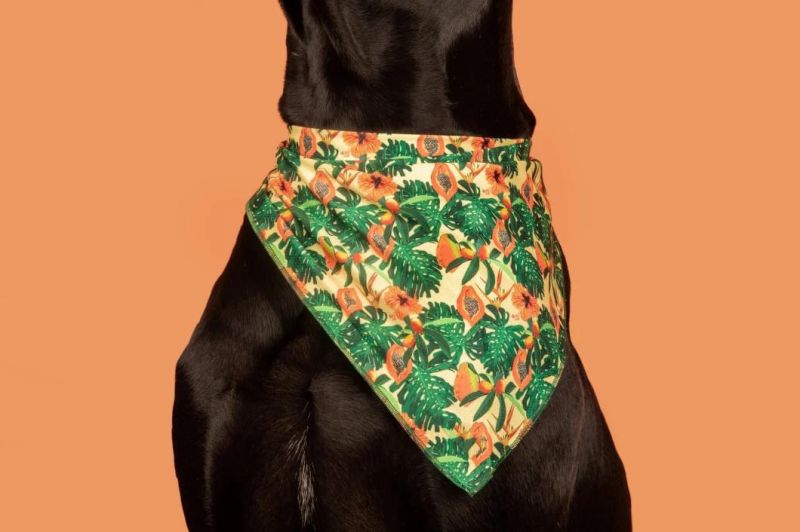 Free Sample Dog Accessories Cotton Soft Bandana Custom Personalized Dog Bandana