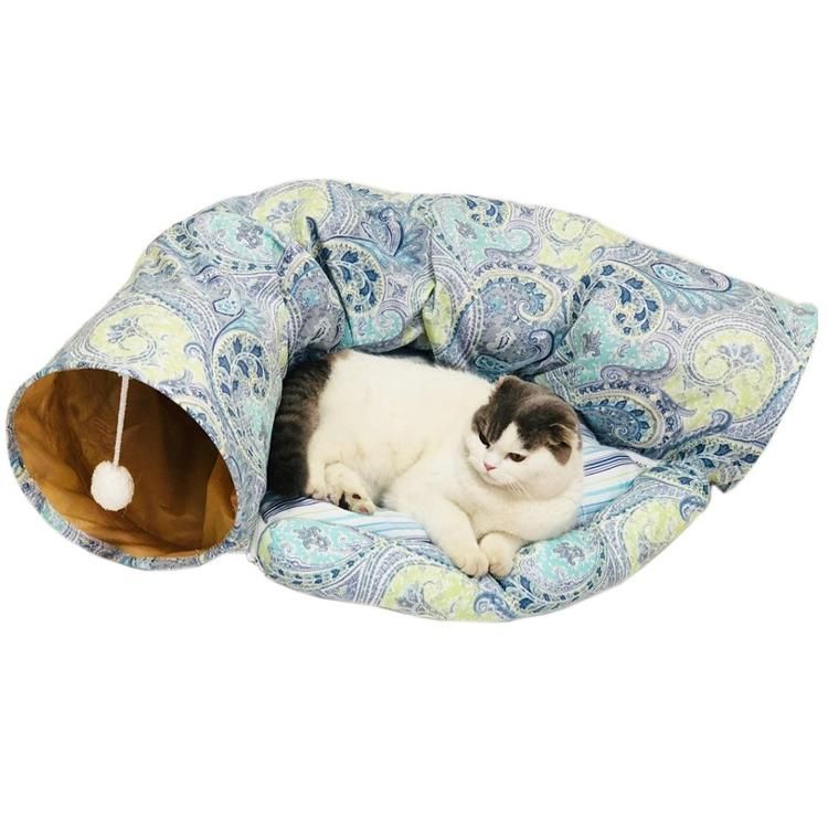 Hot Sale Luxury Warm and Durable Collapsible Cat Tunnel Bed