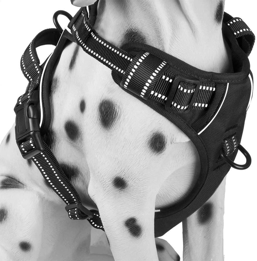 No Pull Dog Harness Reflective Vest Harness with 2 Leash Attachments