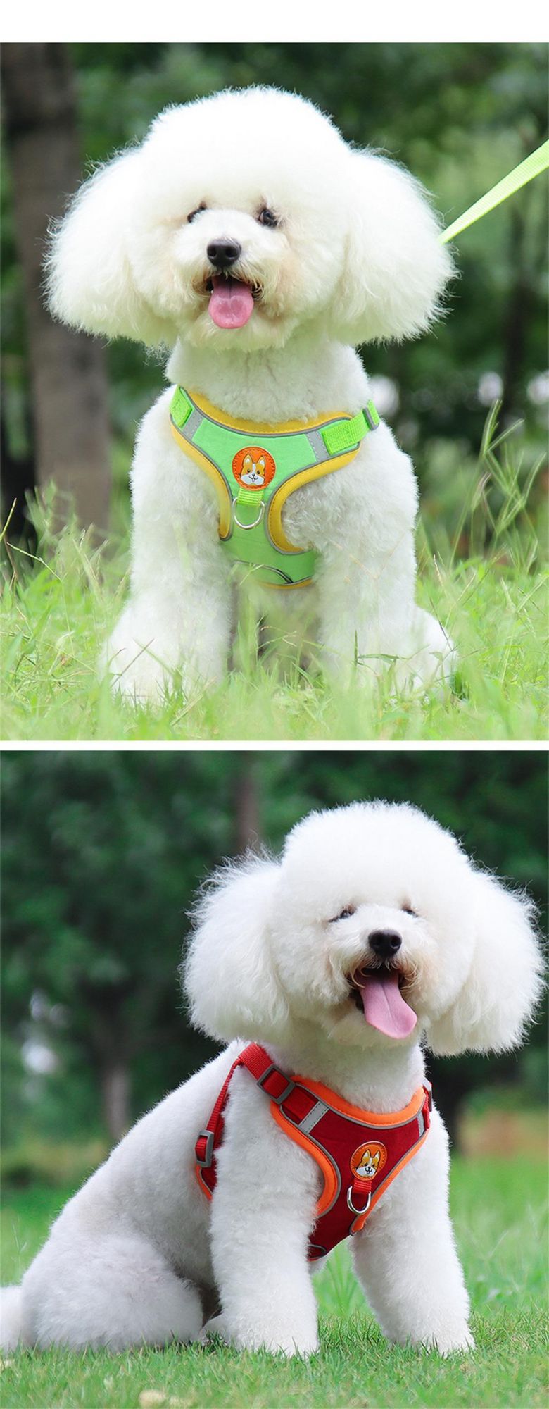 Pet Products Wholesale Dog Harness Breathable Mesh Adjustable Chest Belt and Quick-Release Buckle