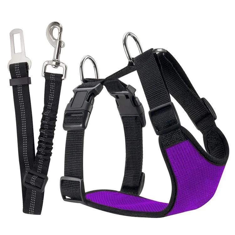 Air Mesh No Pull Travel Dog Harness Vest with Belt