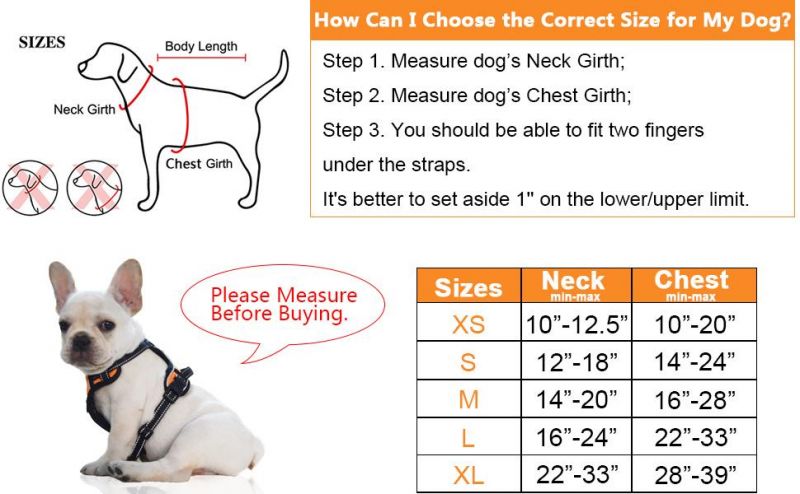 No Choke Front & Back Lead Dog Reflective Harness with 3 Snap Buckles Easy on-off Harness
