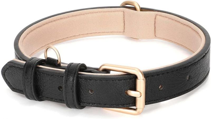 Flexible and Super Soft Leather Dog Collar with Multiple Colors