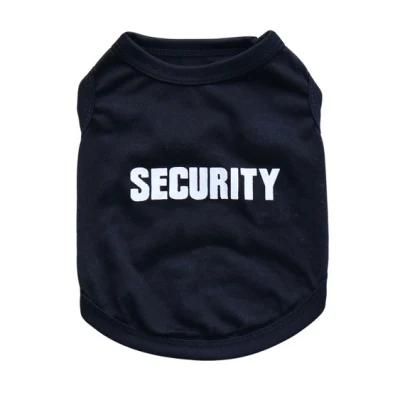 Dog Clothes with Security Letters Dog T-Shirt