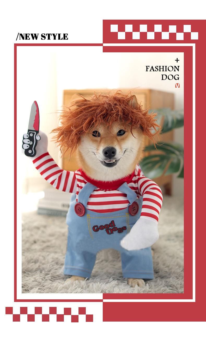 Personality Autumn Winter Style, Outfit Funny Small Medium Large Teddy Pet Dog Spoof Clothes//