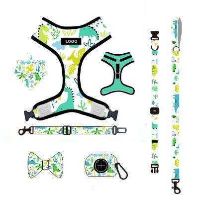 Personalized Harness Walk Kit Harness Pet Bandana Collar Harnesses for Dogs