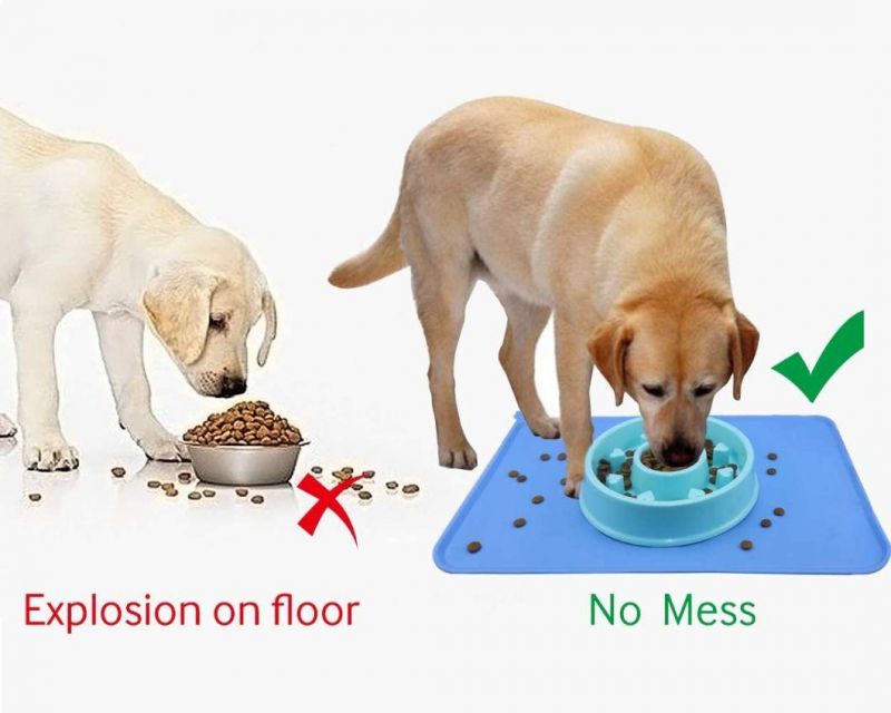 Silicone Waterproof Pet Bowl Mat for Kitten and Doggie