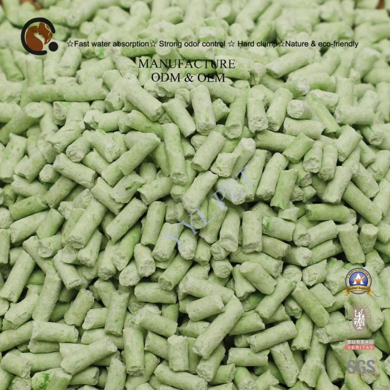 Green Tea Scent Tofu Cat Litter with Flushable