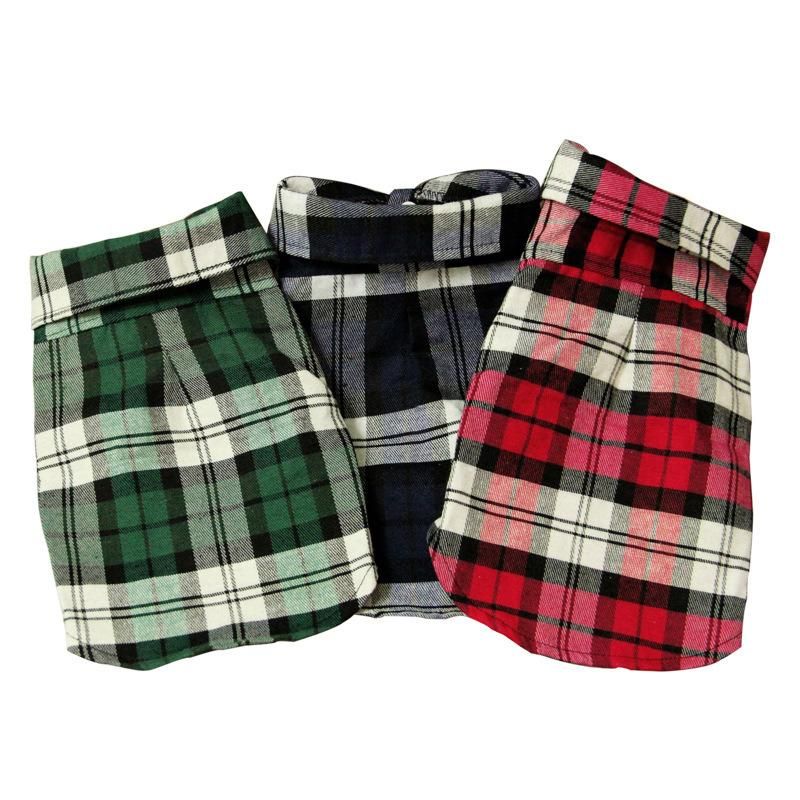 Beautful Dog Plaid Shirt Coat Pet Clothes Warm and Soft for Small and Medium Dogs Pets Clothes and Accessories
