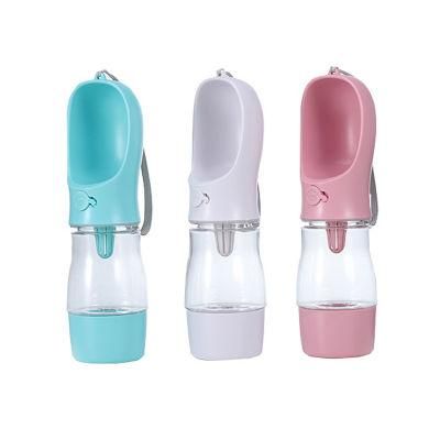 Amazon Hot Selling Portable Feeder 2 in 1 Leak Proof Food Cup Outdoor Pet Water Bottle with Bowl