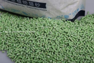 3mm Strip Low Tracking Fast Clumping Flushable Green Tea Tofu Cat Litter Green Tea Scented