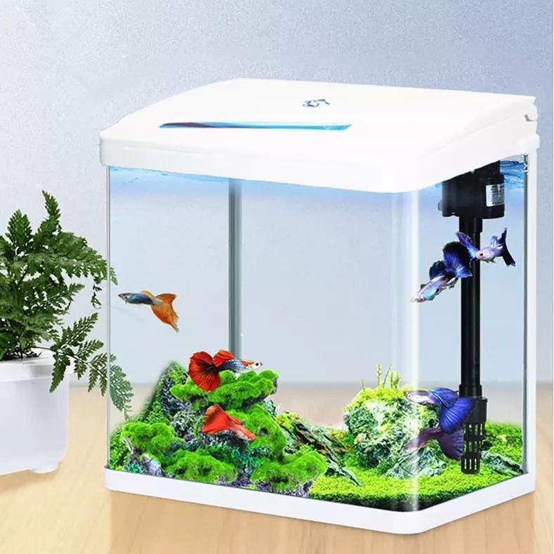 Wholesale Exquisite Fish Tank Office Living Room Glass Small Fish Tank Mini Aquarium Table Fish Tank
