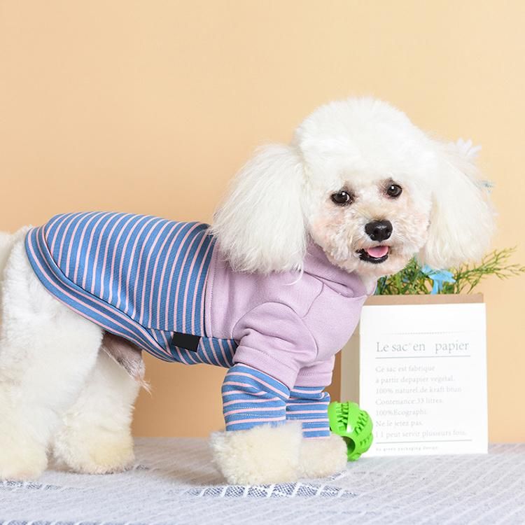 Dog Two-Legged Sports Fleece with Hat Pet Flannel Sweater Middle and Large Size Dog Comfortable Clothing