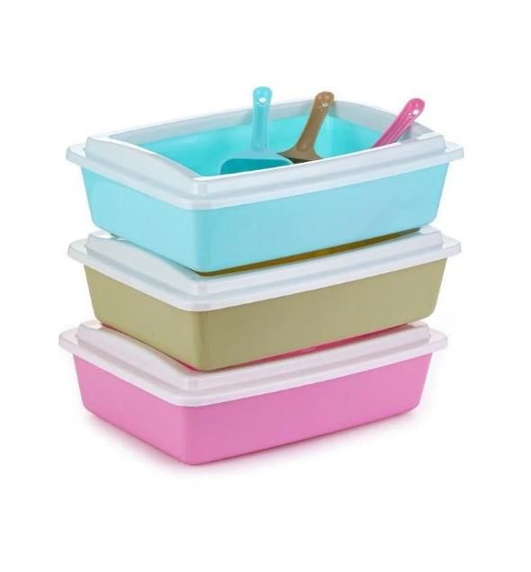 Cheap Candy Color Cat Litter Box Toilet Cat Litter Box Plastic Scoop Free Cat Litter Box