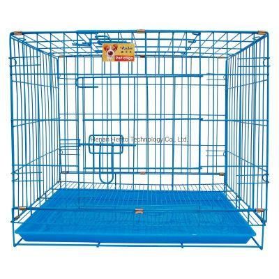 Factory Wholesale Single-Door Folding Metal Dog Crate Pet Kennel with Tray Small Black Indoor Dog Cages