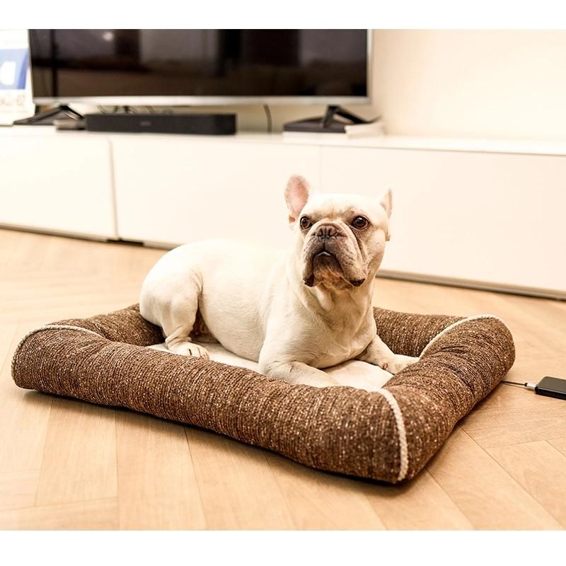 USB Charging Heating Dog Bed Removable Cover Pet Bed