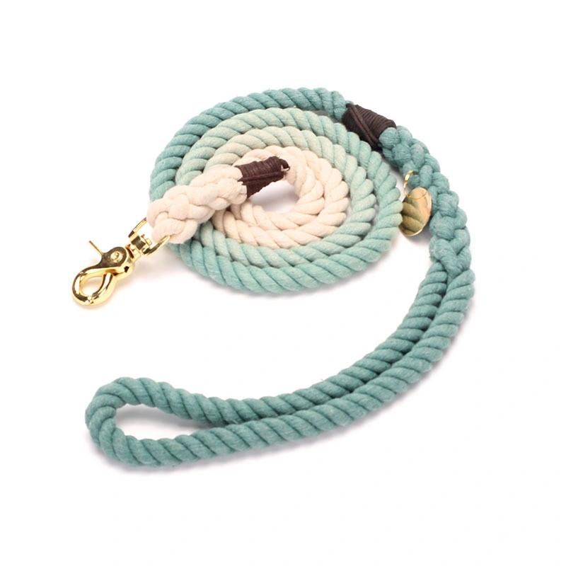 Custom New Arrival Adjustable Cotton Hemp Rope Dog Leash