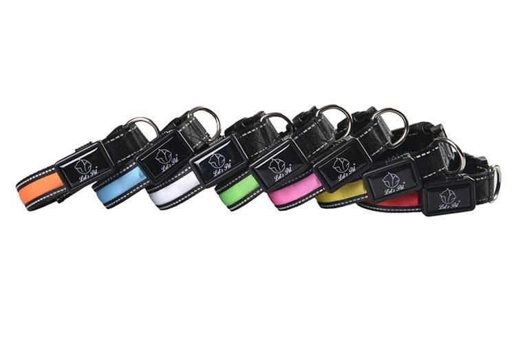 Wholesale Customized Chargeable Flashing Puppy Collar Pets Dog Collar LED