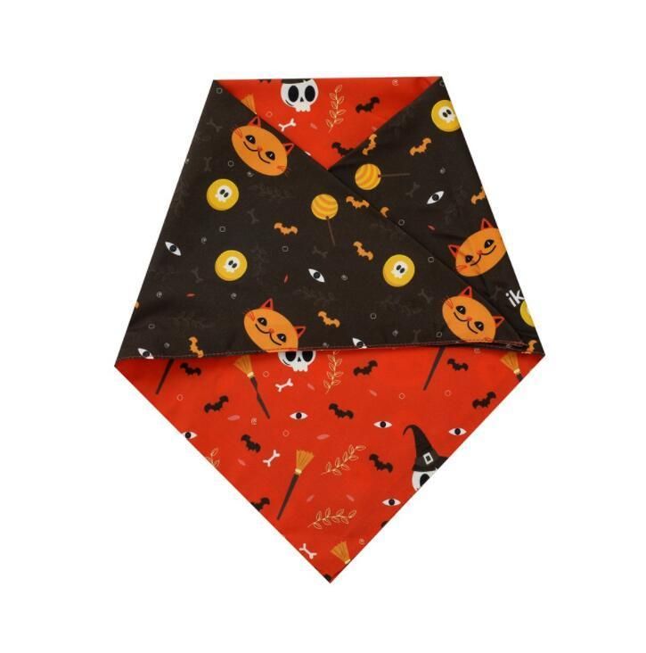 Halloween Dog Bandana Triangle Bibs Scarf Accessories Pumpkin