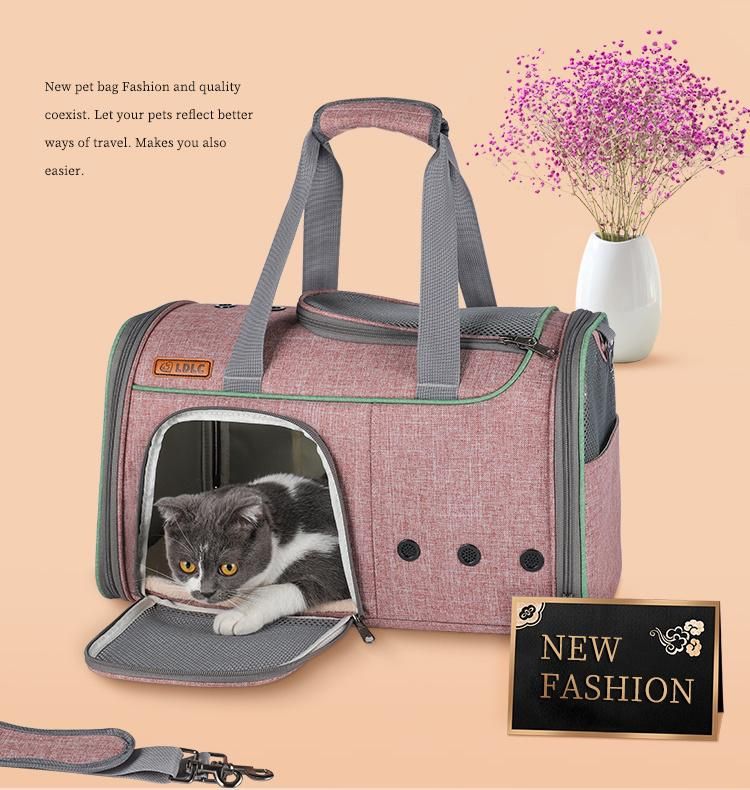 900d Two Tone Snow Fabric Luxury Dog Carrier Fashion Dog Carrier Bag
