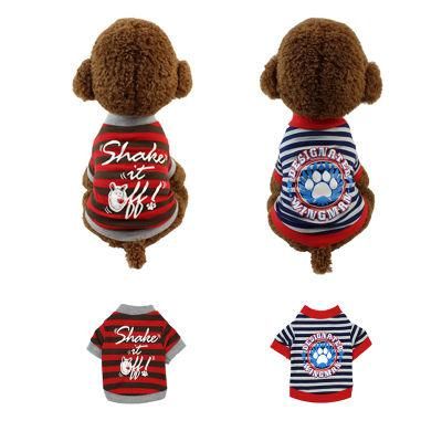 Spring Summer Pet Clothing Cotton English Printed Cat Dog Clothes