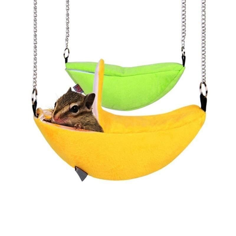 Hamster Cotton Nest Banana Shape House Hammock Cage for Hamster Bed