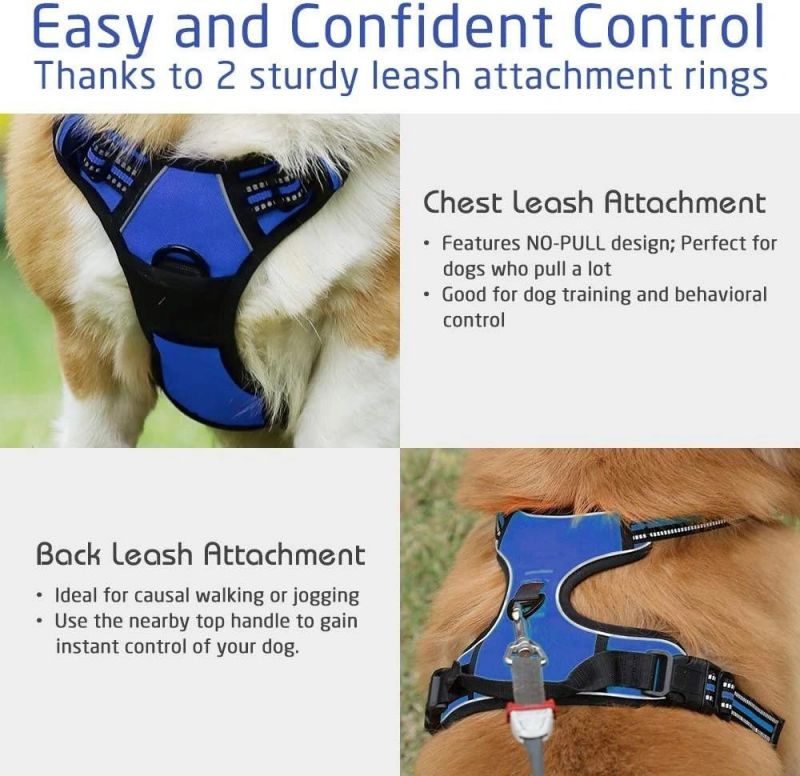 Breathable Mesh Padding Reflective Dog Harness