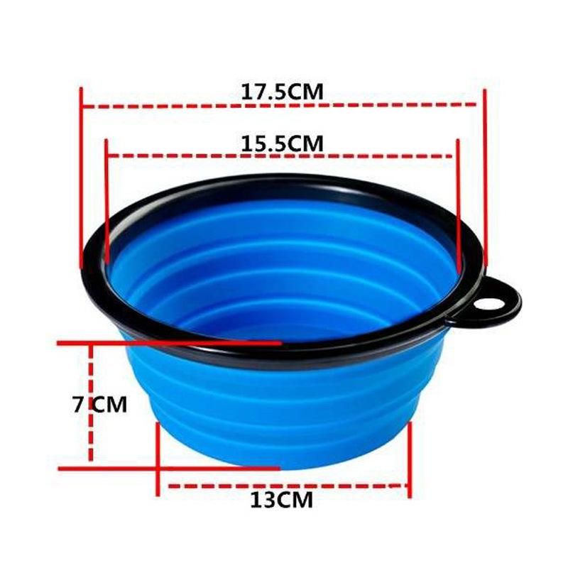 Silicone Food & Water Bowls for Pet Foldable Collapsible Bowl