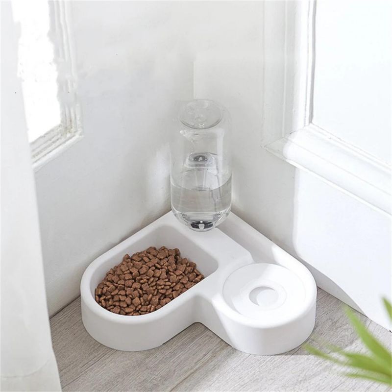 Pet Feeder Bowl Dog Automatic Water Double Bowls