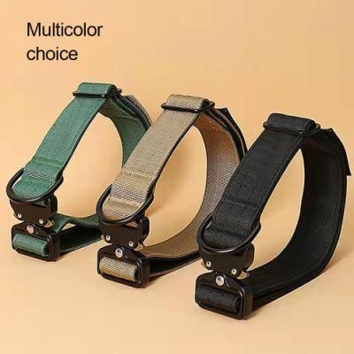 2022 OEM ODM Tactical Dog Collar and Leash Waterproof Strong Training Heavy Duty Handle Nylon Dog Collar