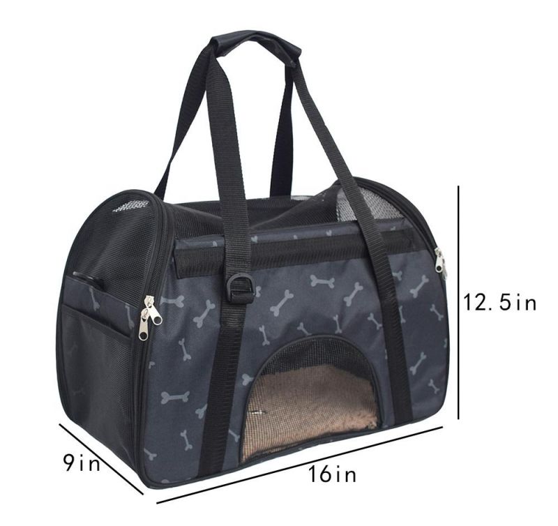 China Factory Bone Print Detachable Pet Dog Bag Carrier