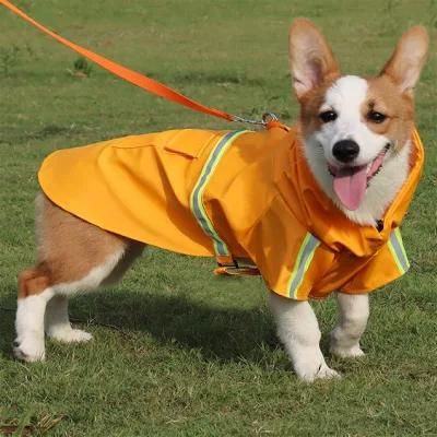 Lightweight Adustable Dog Raincoat Pet Rain Jacket