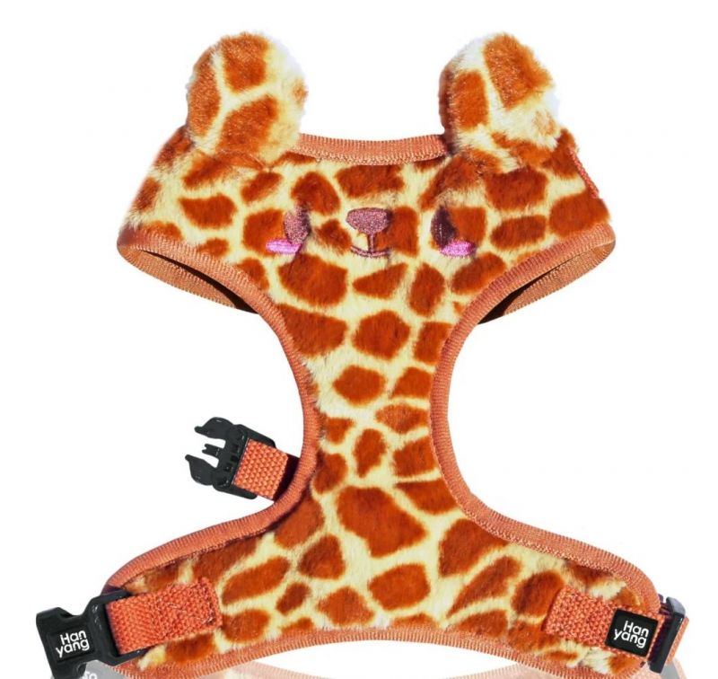 Winter Fur Fuzzy Animal Giraffe Bear Cartoon Look Dog Harness Puppy Dog Vest Small Dog Harness