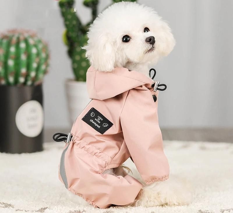Pet Accessory Lightweight Colourful printing Nylon Puppy Raincoat