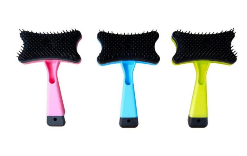 Wholesale Puppy Cat Comb Hair Brush Plastic Pet Dog Grooming Supplies Brushes Products Yellow