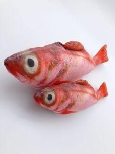 Size M 3D Red Fish &#160; Stuffed PP Cotton Plush Toy Cat Toys Baby Toy for Cat