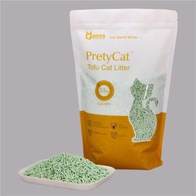 OEM High-Tech Production Best Selling Factory Natural Fast Clumping Green Tea Tofu Cat Litter