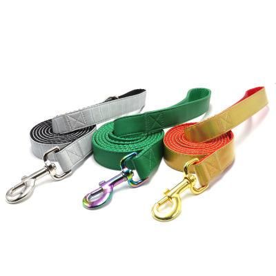 Innovative Padded Retractable PU Leather Pet Dog Leash