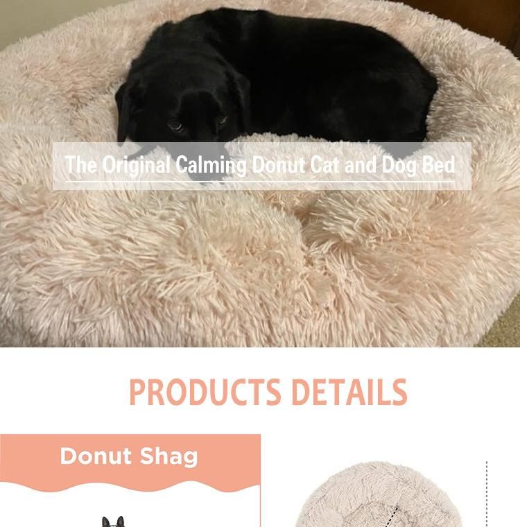 The Original Calming Donut Cat and Dog Bed