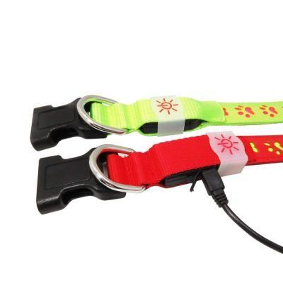 Colorful Adjustable Collars Glow in The Dark LED Dog Collar