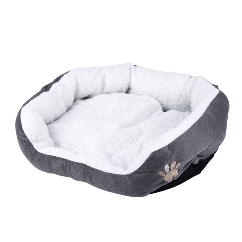 Pet Dog Cat Fleece Warm Bed House Plush Cozy Nest Mat Pad Portable Sleeping Bed